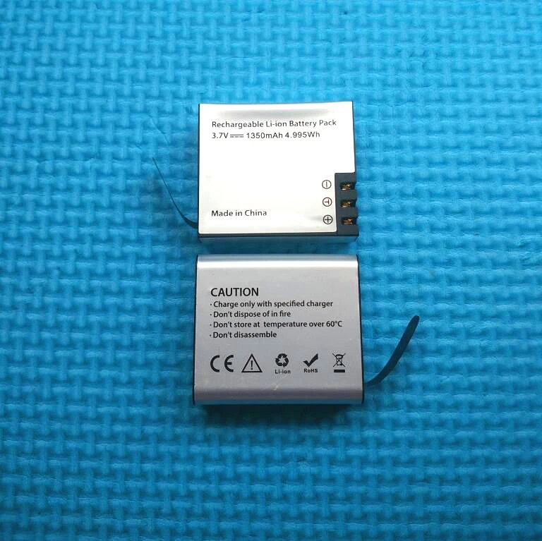 SJCAM แบตเตอรี่1350/1050MAh Dual สำหรับ SJCAM SJ4000 Air Sj5000 H9R H6S H8 Action กล้องอุปกรณ์เสริม