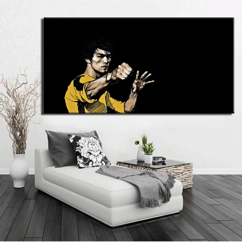 Home Decoration Canvas Painting Kung Fu Superstar Poster Digital Printed Wall Pictures for Living Room Decor No Frame