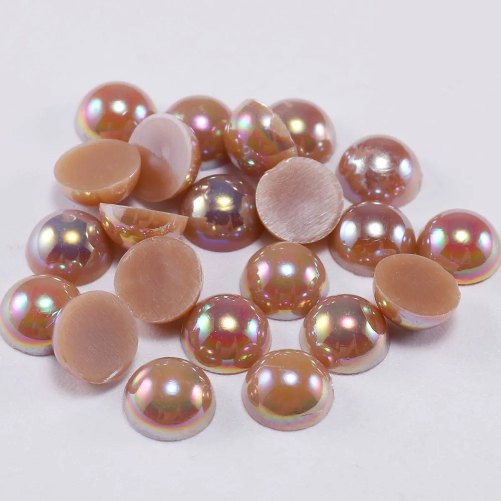 2 3 4 5 6 8 10 12 14 mm Cabochon Half Round Bead Pearl Craft ABS Imitation Pearl Half Round Resin Beads Supplies For DIY Jewelry