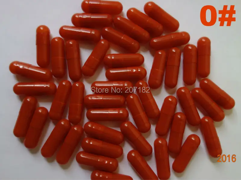 Separated 10000pcs  0# Orange Vegetarian  Capsule ,Size 0 Orange Color HPMC Vegetable Capsule,  Veggie Empty Capsule