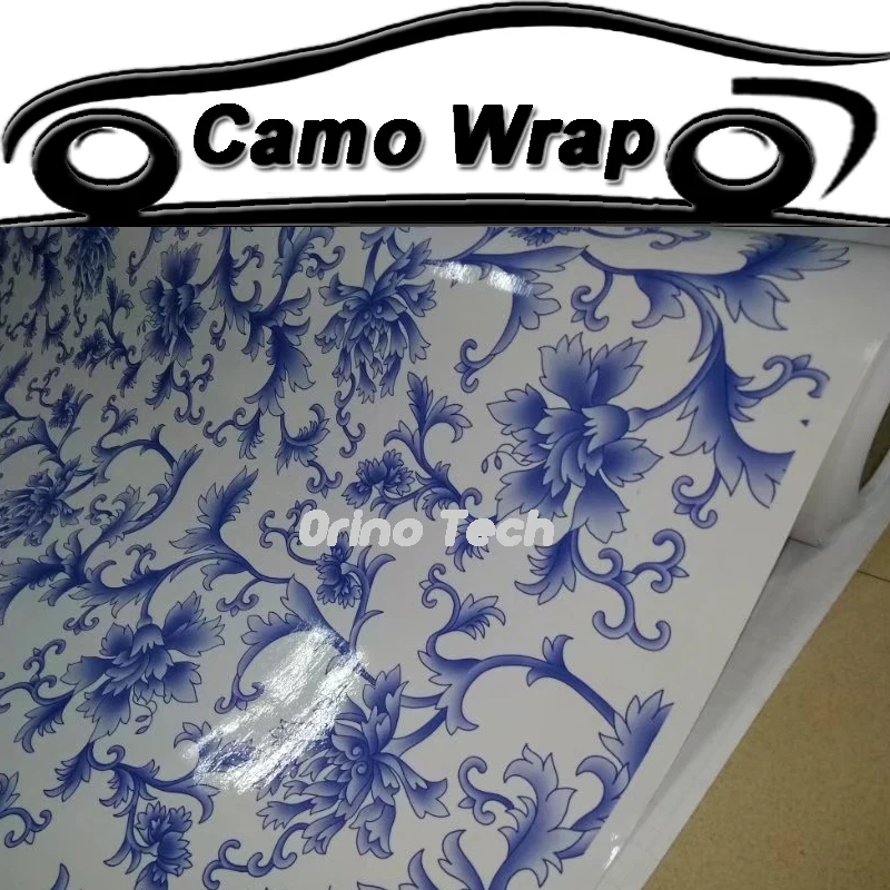 

Chinese style Flower Vinyl Film Camouflage Car Wrap Sticker Vehicle Motorcycle Truck Wrapping Decal ORINO WRAPS AIR BUBBLE FREE