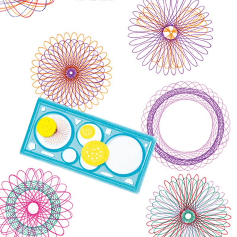 Spirograph regla geométrica, herramientas de dibujo, papelería para estudiantes, Juego de dibujo, juegos de Arte de aprendizaje, regalo creativo