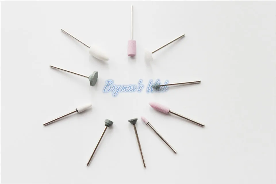 

30Pcs Mixed Dental Gravel Ceramic thick Mounted Point Burs Assorted Polisher 2.35mm Shank