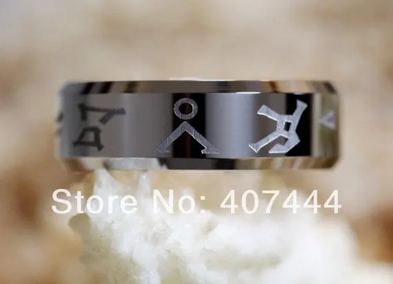 

Free Shipping YGK JEWELRY Hot Sales 8MM High Polish Color Stargate Design Men's Tungsten Carbide Wedding Ring