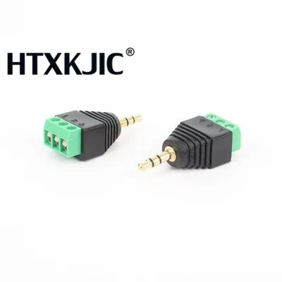 2pcs 3.5mm 1/8in 3-Pole Male Audio Jack Plug Stereo Headphone DIY Connectors for Tablets MP4 Mobile Phone Headsets High Quality