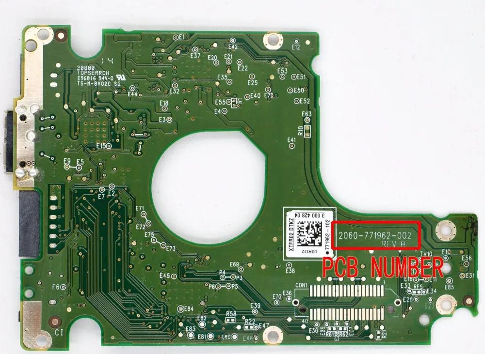 WD5000LMVW , HDD PCB Western Digital / Logic Board / 2060-771962-002 REV A , 2060-771962-002 REV B / 771962-102 , 771962-G02