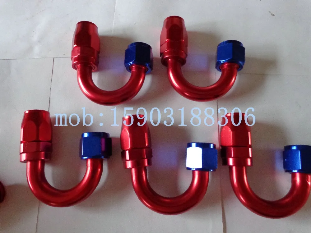 

AN10 Swivel Rubber Hose Fittings 180Degree Hose Ends AN Fittings Adapter