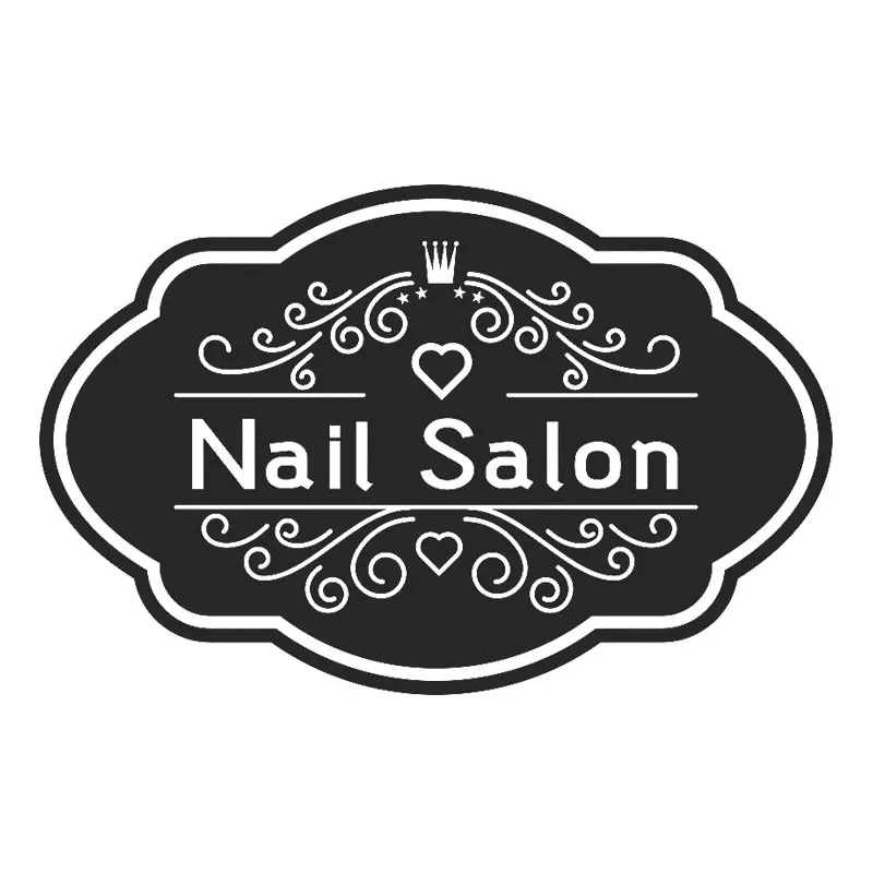 Nail Salon Window Decal Vinyl Wall Sticker Art Decoration Beauty Hair Salon Sign Custom Shop Name Removable Mural 3W10