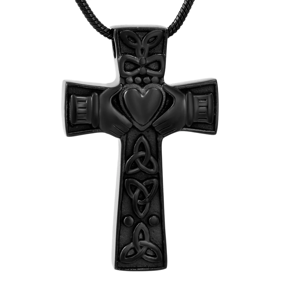 

Cross Urn Stainless Steel Memorial Jewelry Cremation Ash Necklace Pendant for Human\Pet Stainless Steel Necklace