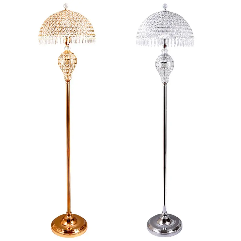 

Modern Crystal Bedroom Floor Lamp Luxury Golden/Silver Shade Living Room Stand Lamp Bedroom Creative decoration Lighting Lamps