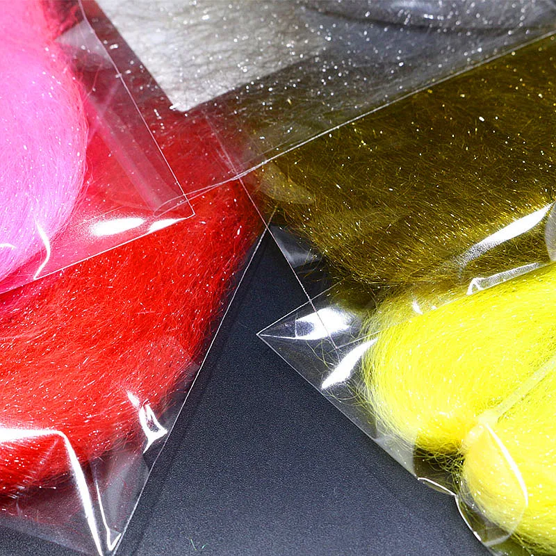 10 optional colors ghost hair fly tying fine translucent synthetic hair highly mobile tying material for wings, tails and bodies