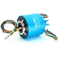 Electrical hole size 25.4mm 12 circuits/wires 20A gold-gold contact of through bore slip ring