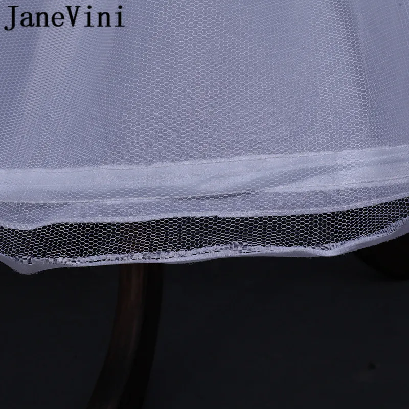 JaneVini White Mermaid Long Petticoat for Wedding Dress Wedding Petty Coat Underskirt Tul Blanco Bridal Crinoline Petticoats