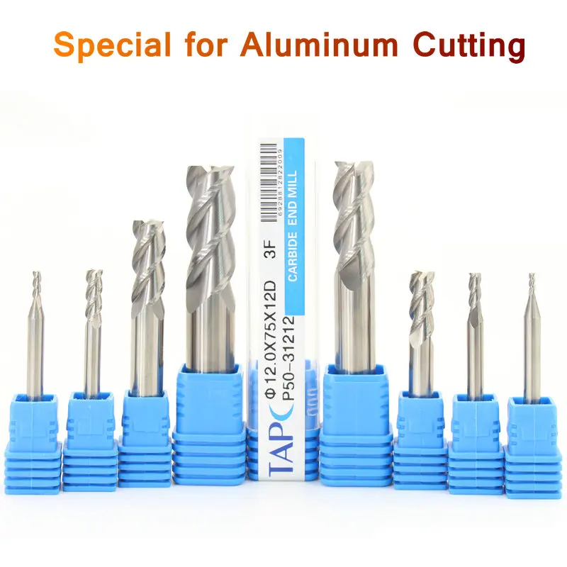 Tungsten Milling Cutter Carbide End Mill 3 Flute CNC Mould W Alloy Hobbing Milling Tools AlTiSiN Coating for Aluminum Cut NAKAWO