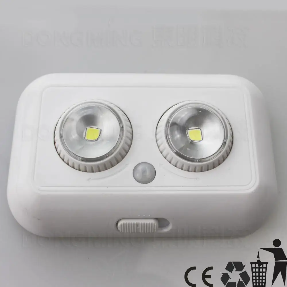 Battery PIR Human Body Motion&Light Sensor LED Light Wireless Infrared Induction Lamp for Cabinet Bedside Hallway