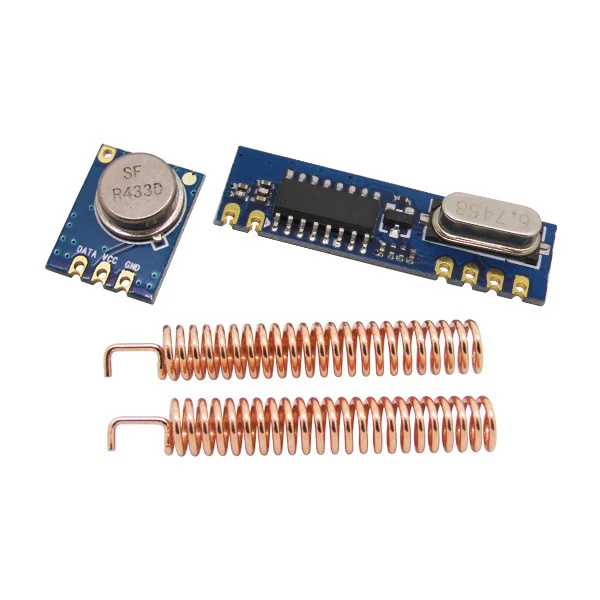 

20sets/lot 433MHz Wireless Module kit (ASK transmitter STX882+ ASK receiver SRX887)+ copper spring antenna