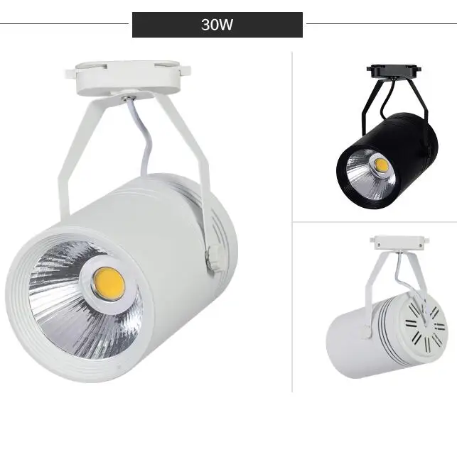 High Power LED Track Light 30W COB Rail Light LED Spotlight Equal to 300w Halogen Lamp AC85-265V Free shipping