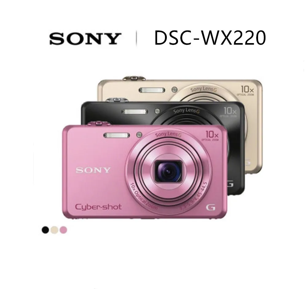 SONY DSC-WX220 WX220 18.2 MP Digital Camera with 2.7-Inch LCD Full HD video recording 10x Zoom SONY WX220 Brand new original