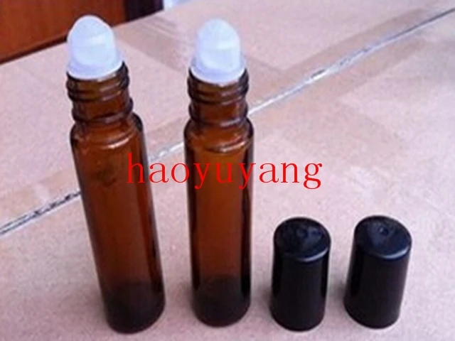 300pcs Free Shipping Refillable bottle 10ml 1/3oz MINI ROLL ON fragrance PERFUME GLASS BOTTLES ESSENTIAL OIL Roller ball