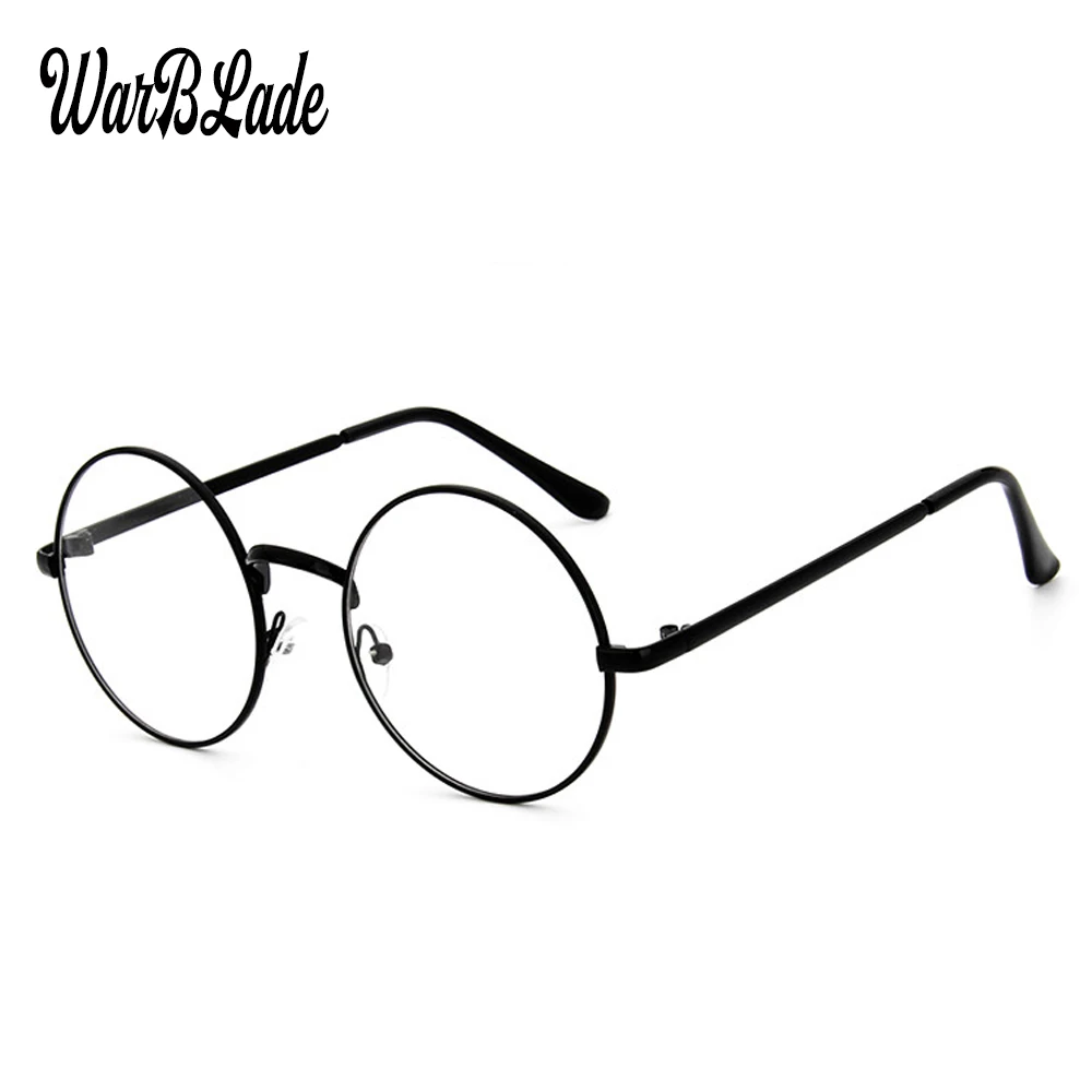 WarBLade 2020 round nerd glasses clear lens unisex gold round metal frame glasses optical men women eyeglass frame fake glasses