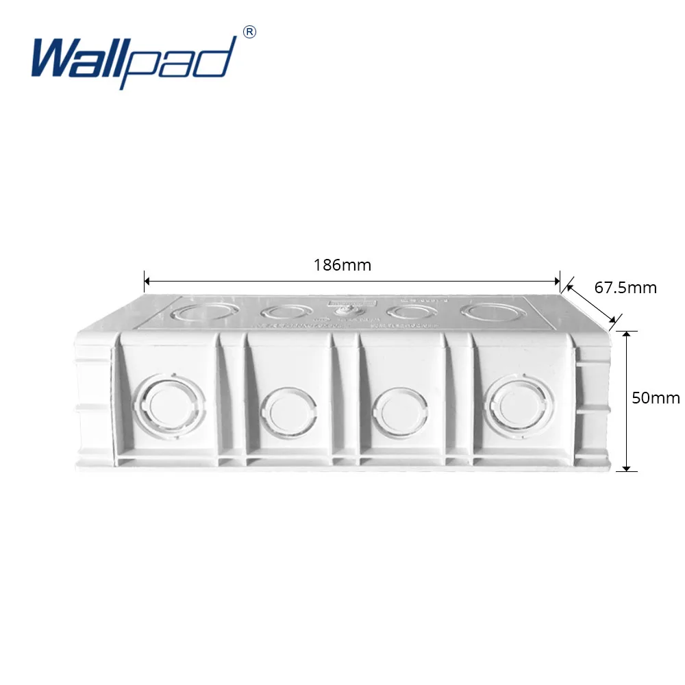 Mounting Lining Box for 197*72mm Wall Switch and Socket Wallpad Cassette Universal White Wall Back Junction Box