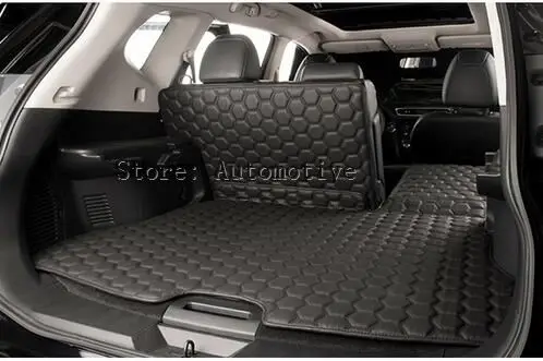 3p black PU rear trunk Pad cover carpet mats for Nissan  Rogue x-trail 2014 2015 2016