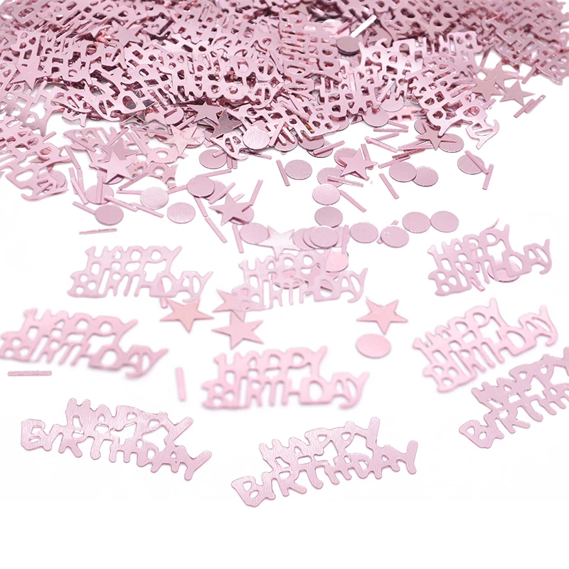 1pack Happy Birthday Confetti Rose Gold Letter Confetti for Wedding Birthday Party Baby Shower Balloon Table Decor Supplies