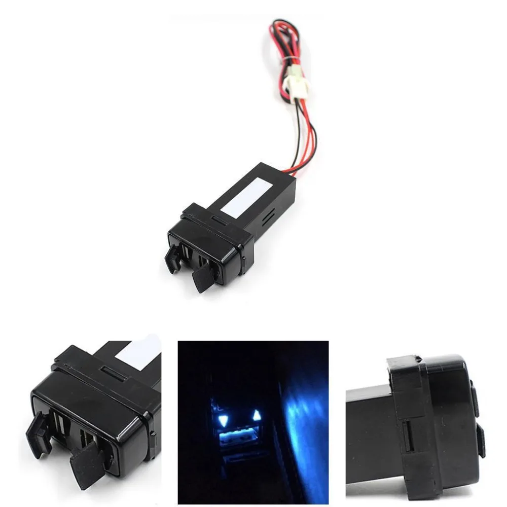 5V 2.1A Dual USB Interface Socket Car Charger Power Inverter Converter GPS Cell Phone for Mitsubishi Challenger NM NP NS NT NW