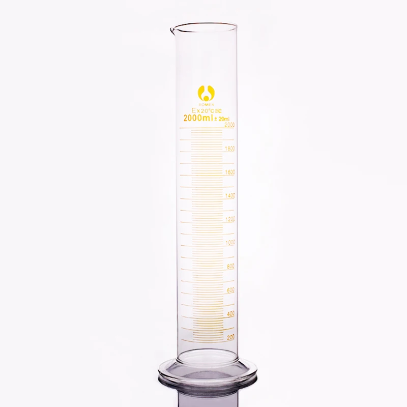 

High borosilicate glass measuring cylinder,Capacity 2000ml,Graduated Glass Laboratory Cylinder