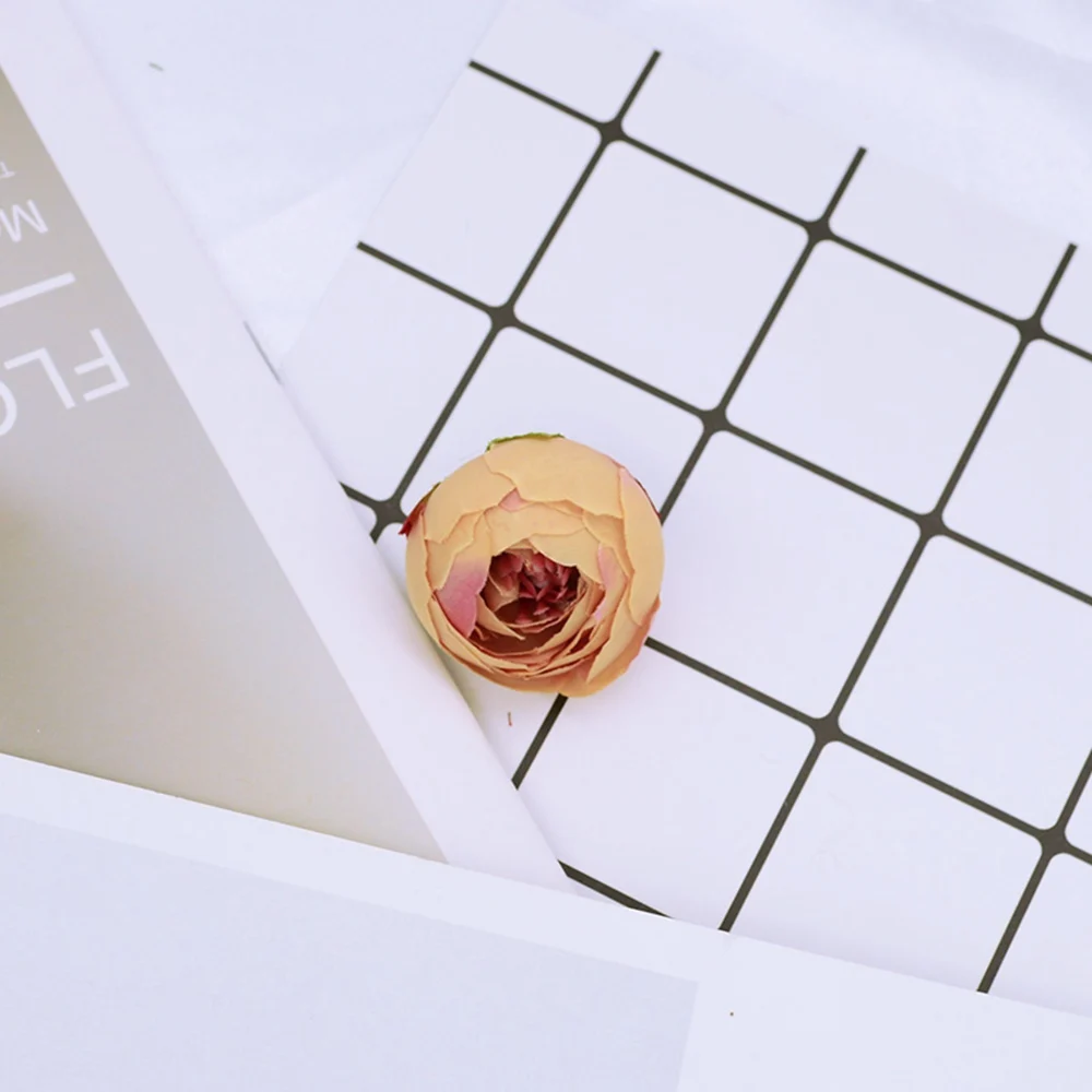 20 Stück Seiden-Teeknospen-Rosen Weihnachten Heim Raum Party Hochzeit Deko DIY Geschenke Süßigkeitenbox Günstige Künstliche Plastikblumen Wand – Detail 11