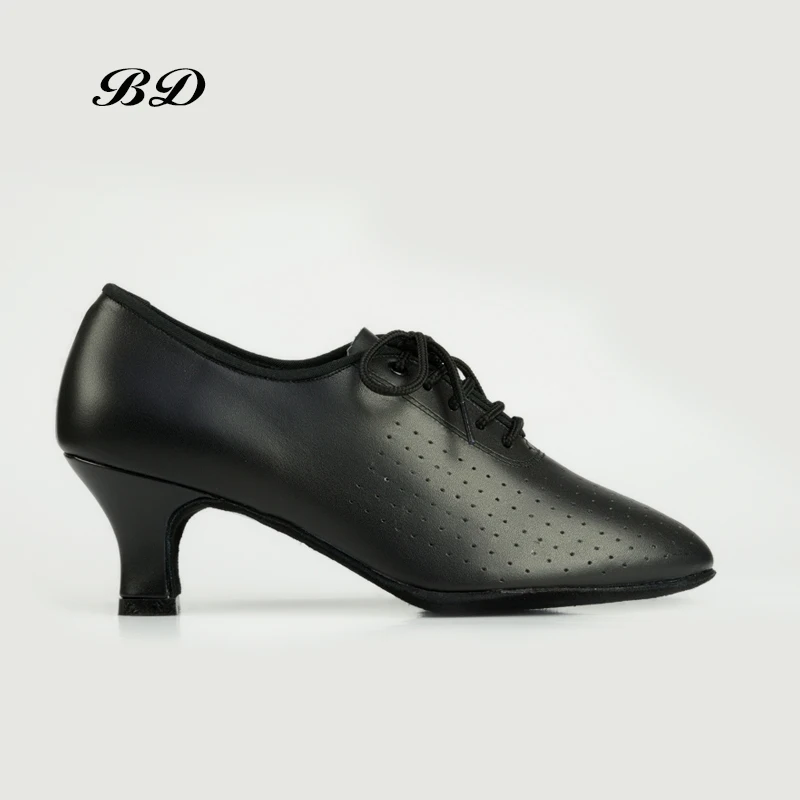 BD T2 Dance Shoes Ballroom Women Latin shoes Dancing Authentic Teachers Coaches Genuine Leather Very Durable HEEL 5.5 CM Slip-on