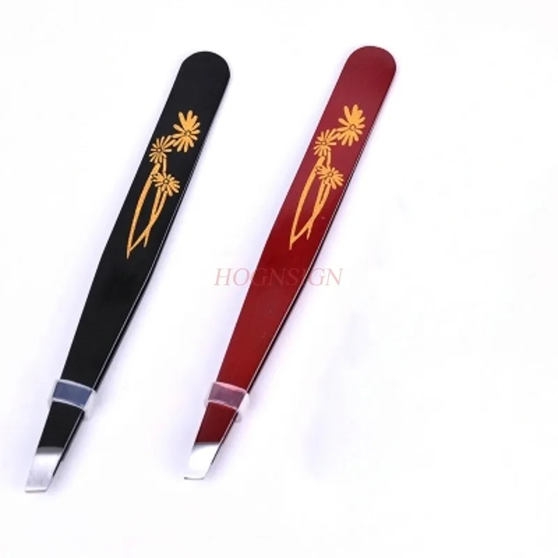 tweezers hair  Makeup Artist Stainless Steel Oblique Eyebrow Tweezer Eyebrows Tweezers Clip Eyelash Curler Hair Clipper Beauty