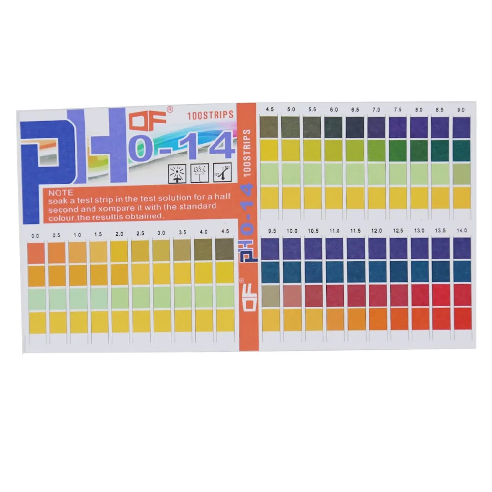 PH 0 -14 Test Paper - Pistha 80 PCS PH 0-14 Test Paper Litmus Strips Tester for Saliva Urine Water Soil Testing