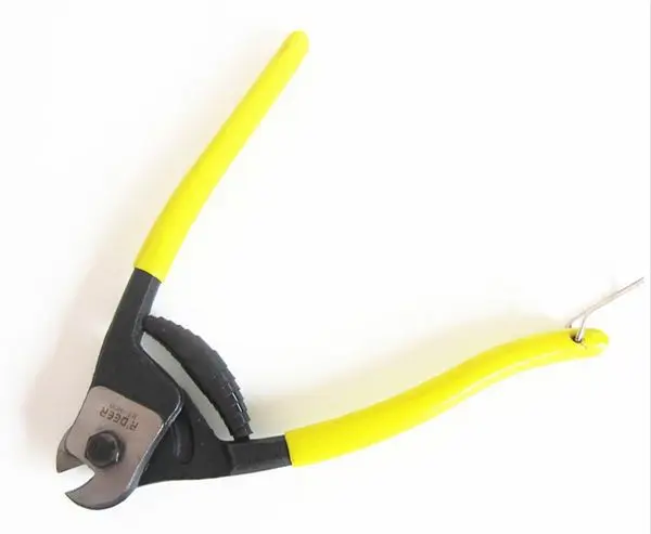 R'DEER made in hongkong 200mm Chrome Vanadium Steel 8-Inch Wire Rope Cutter with Yellow Handle NO.RT-H08 freeshipping