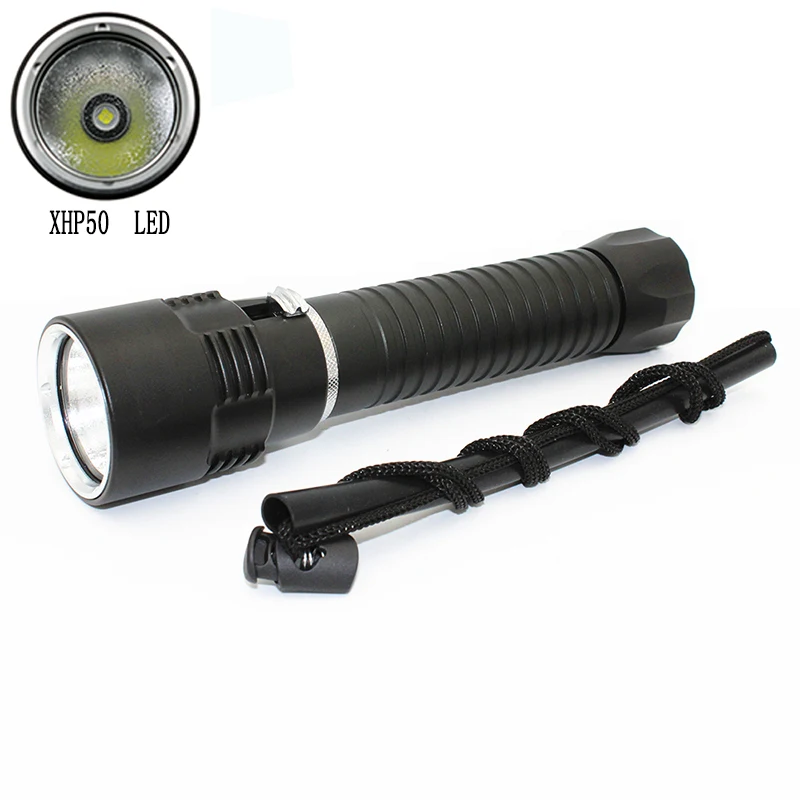 XHP50 LED Scuba Diving Flashlight  XHP-50 Waterproof IPX8 Underwater Flash Light Lighting Lantern Lamp