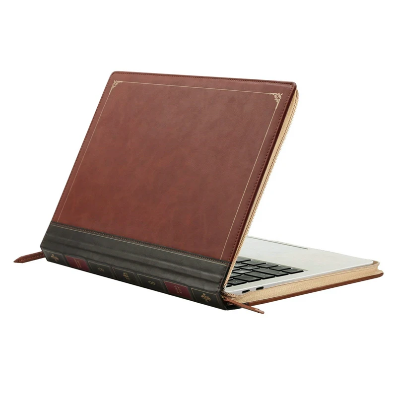 Imagem -02 - Mosiso-capa de Couro pu Vintage para Macbook Capa para Macbook Air 13 Pro Retina 13 15 Touch Bar Laptop Case A1932 Novo