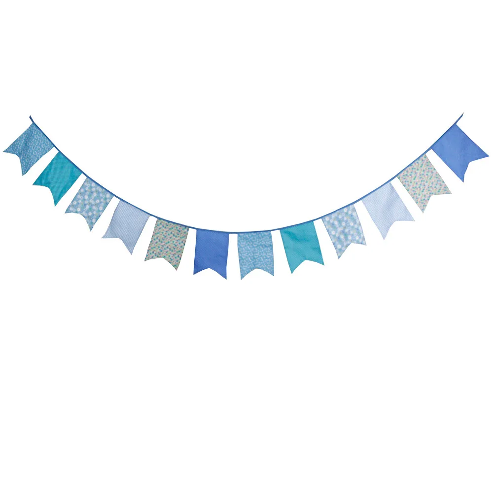 3.5M Multicolor tkanina trznadel 12 Fishtail flagi dekoracje weselne Banner Home Baby Shower Carnival Garland — zdjęcie 6
