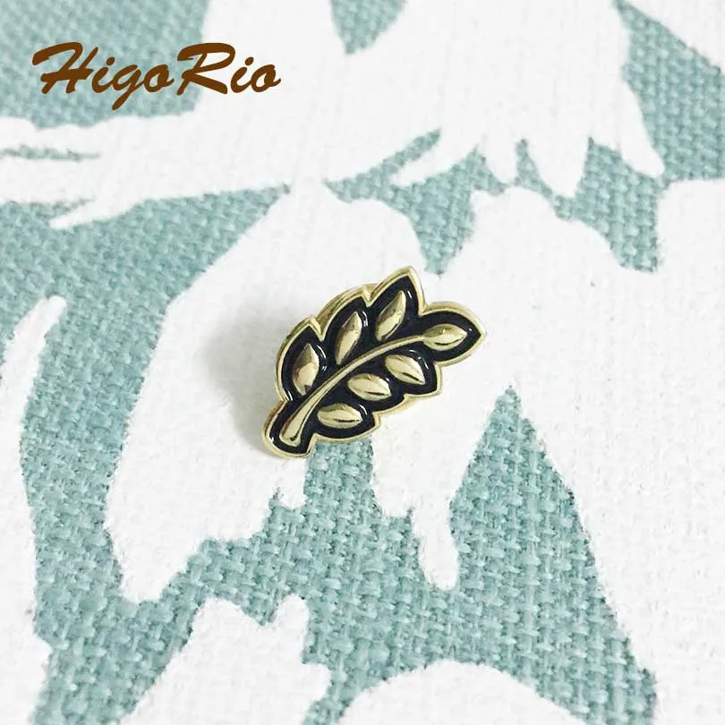 19mm Sprig of Acacia Hiram Abiff Leaf Lapel Pin Enamel Brooch and Pins Badge Masonic regalia Freemason Akasha Cufflink Tie Clip