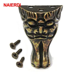 NAIERDI Antique Brass Jewelry Chest Wood Box Cabinet Decorative Feet Leg Corner Protector For Furniture Metal Crafts Hardware