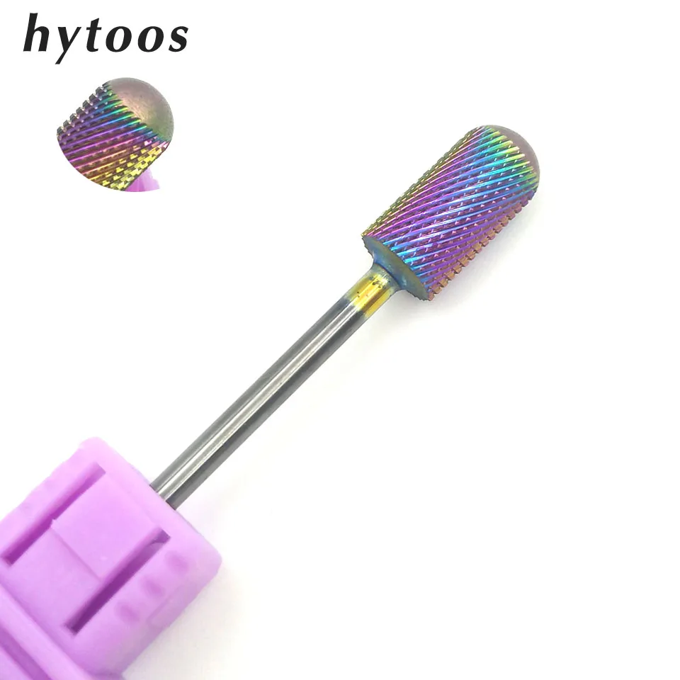 HYTOOS Blue & Rainbow Nail Drill Bit Set