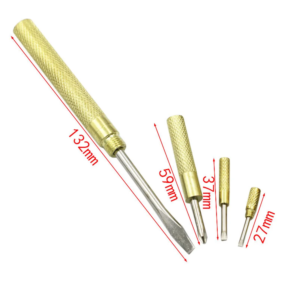 Super Hot Multifunction  Mini Portable 27mm/ 37mm/ 59mm/ 132mm Household Screwdriver Copper-plated Hammer Set For Home