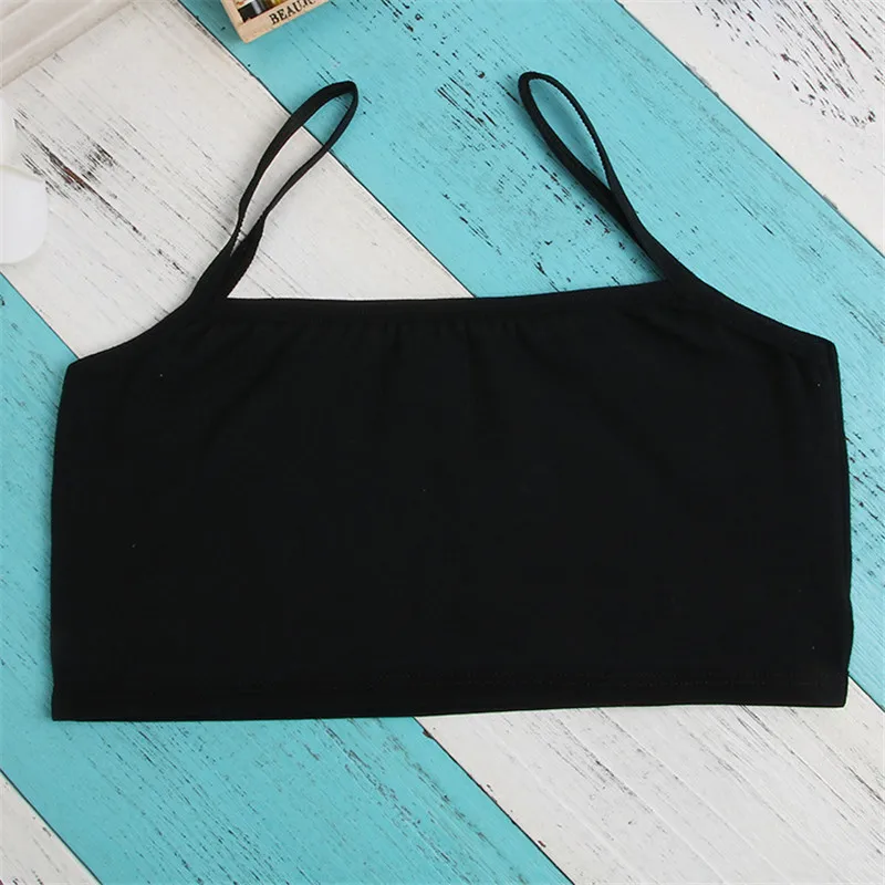 Kids Underwear Model 100% Cotton Girls Tank Top Candy Color Undershirt Girls Singlet Baby Camisole Bra Tops Sport Undies