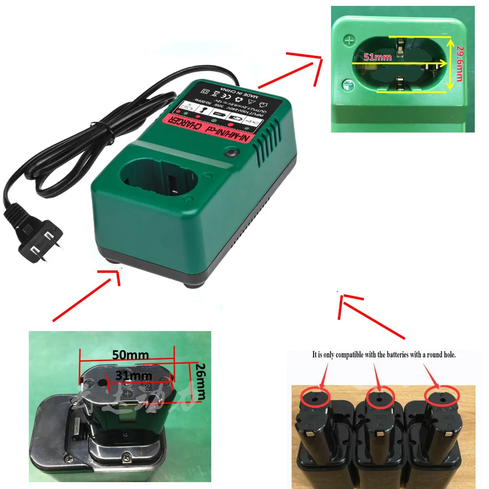 เครื่องชาร์จทั่วไป NI-CD แท่นชาร์จแบตเตอรี่ที่ชาร์จแบตเตอรี่ UB10SE สำหรับ Hitachi BS1214S UC18YG DC1414 7.2V 9.6V 12V