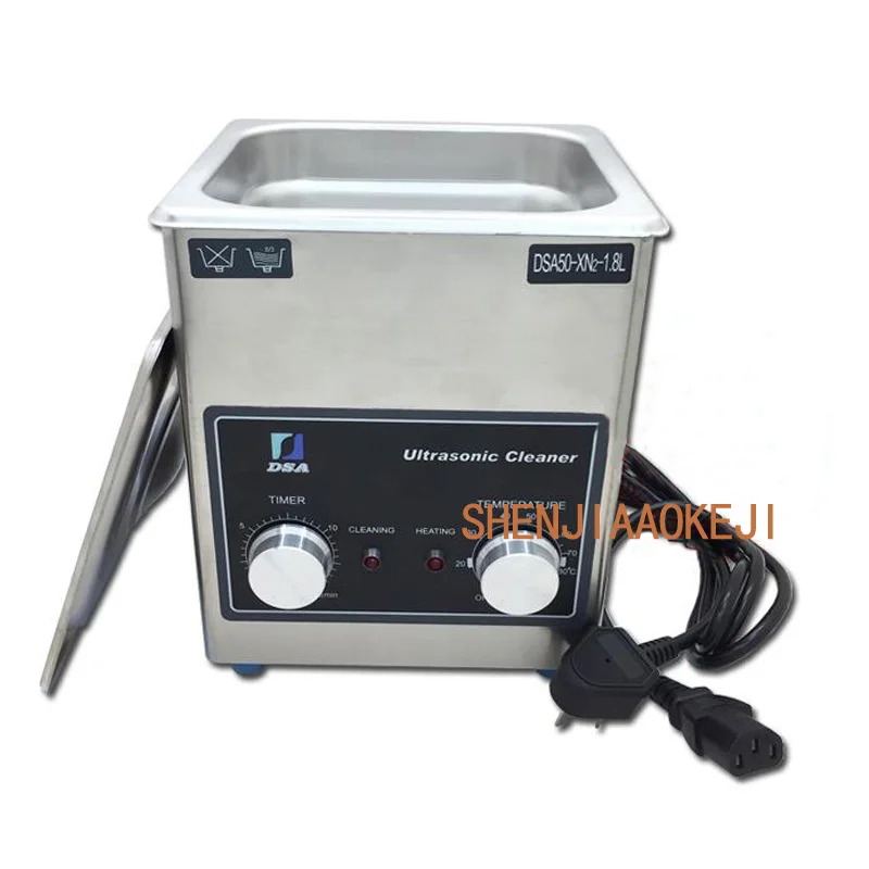 Ultrasonic cleaning machine 220V 1.8L capacity Heating timing high power Industrial stainless steel cleaning machine 1pc