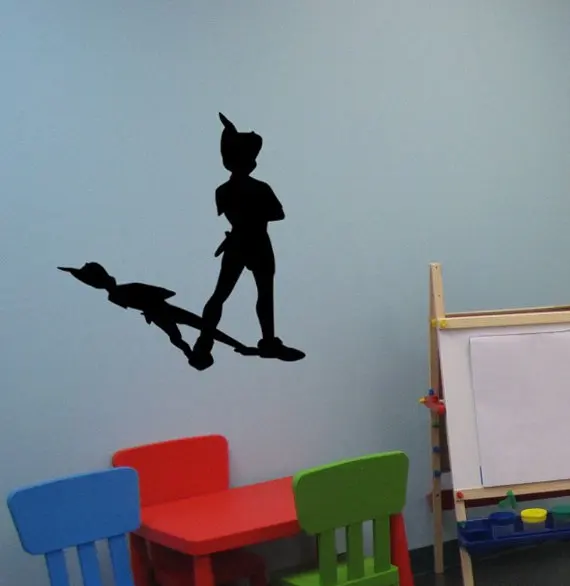 Peter Pan Wall Decals  Baby Nursery Girls Boys Room Decor Cute Cartoon Wall Sticker For Child Kids Bedroom L528