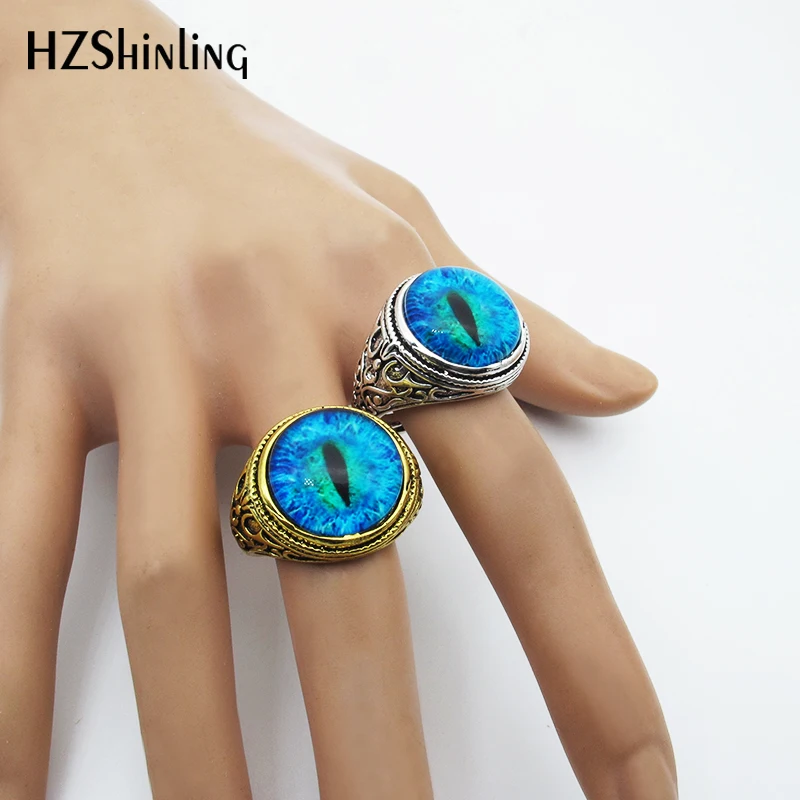 2019 New Illuminati Symbol Vintage Ring All Seeing Eye Rings Glass Dome Hand Craft Photo Jewelry view 5