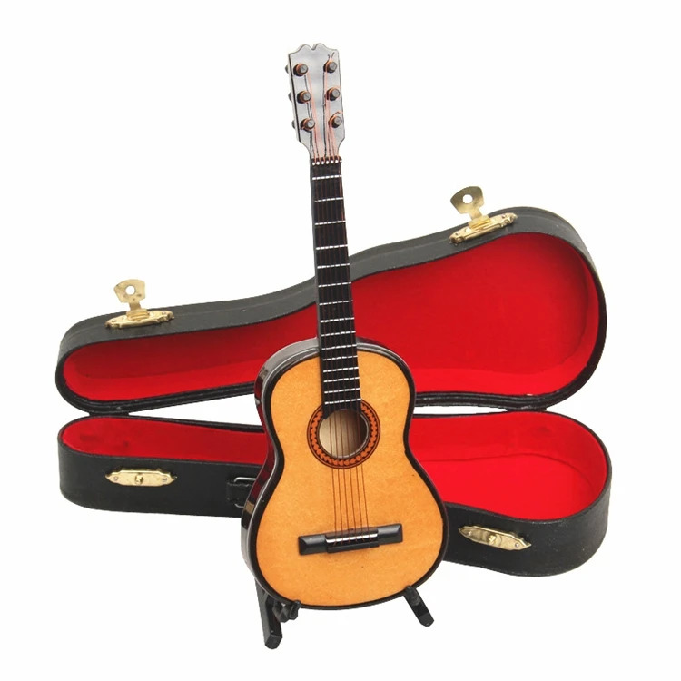 

2023Mini8CM classical guitar model decoration mini musical instrument model guitar box doll home decoration props