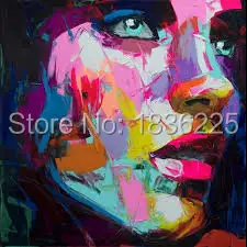 

Nielly Francoise art work hand-painted oil wall moonlight face art women home decoration Modern Abstract oil painting on canvas