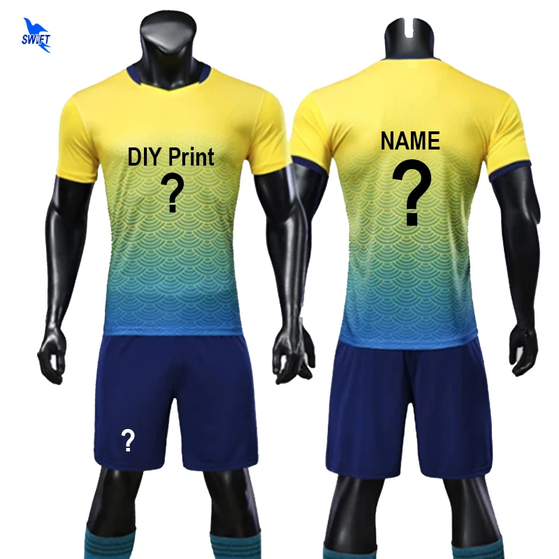 Professional Custom Adult Men 2020 Soccer Jerseys Set Football Uniforms Kit Boys Kids Breathable Futsal Shirt+Shorts Tracksuit