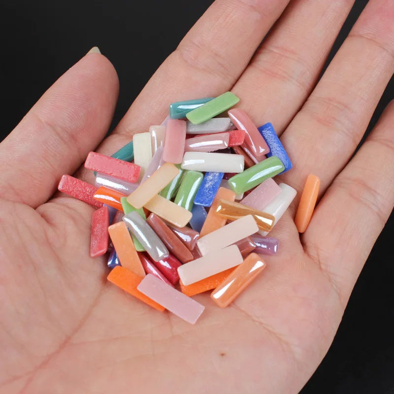 Ceramic Beads Strip Shape 17 Color Mix color 3 Size Nail art DIY Craft Flatback Pearl Stones For Nail art free shipping
